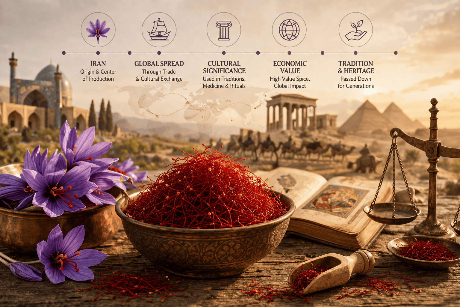 The History of Saffron in Iran and Around the World