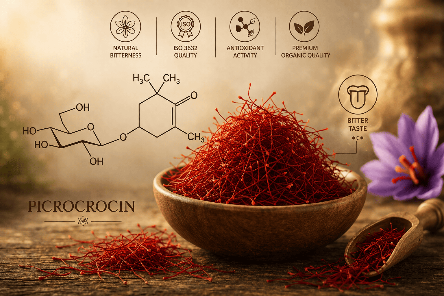 Picrocrocin in Saffron and Its Impact on Bitterness and Flavor